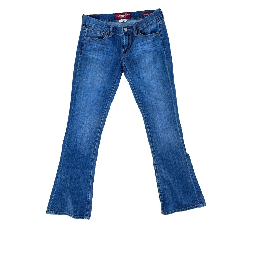 Lucky Brand Charlie Baby Boot 2-26 Jeans Denim Jean Boots Bootcut Cropped Ankle